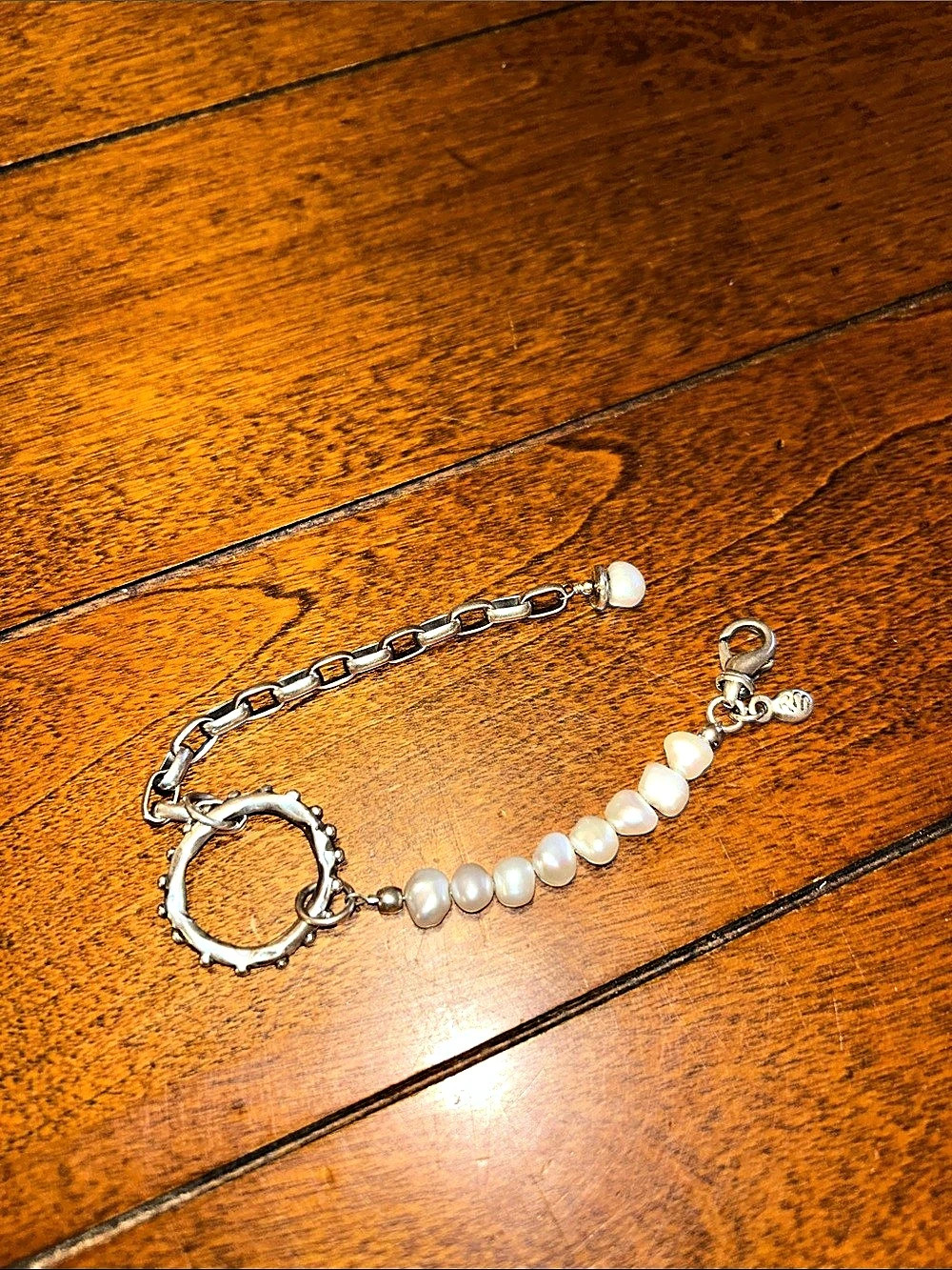 Rebecca McNerney Sterling Silver & Pearl Bracelet
